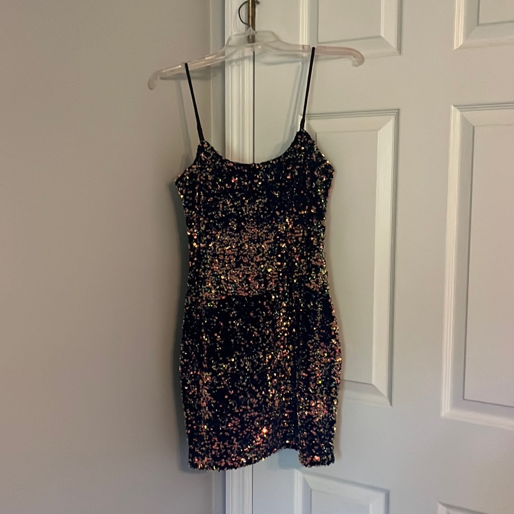 Multicolor Sequin Mini Dress SIZE L